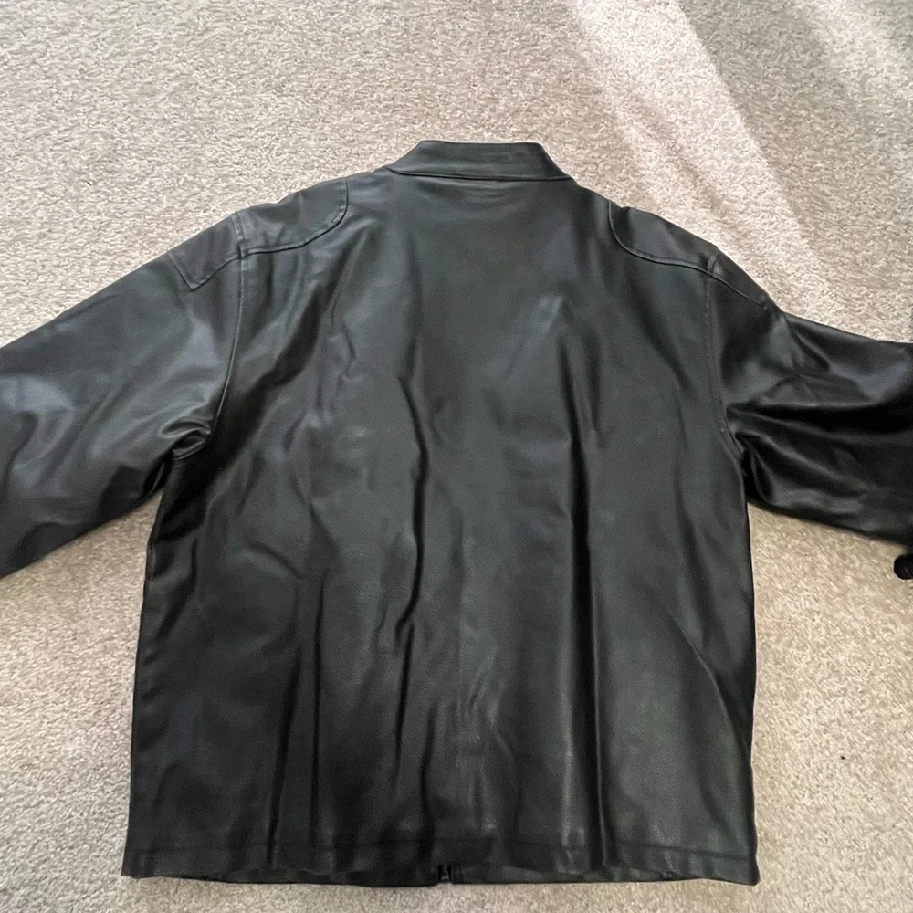 Vintage brown “pleather” jacket Lg - Picture 2 of 14